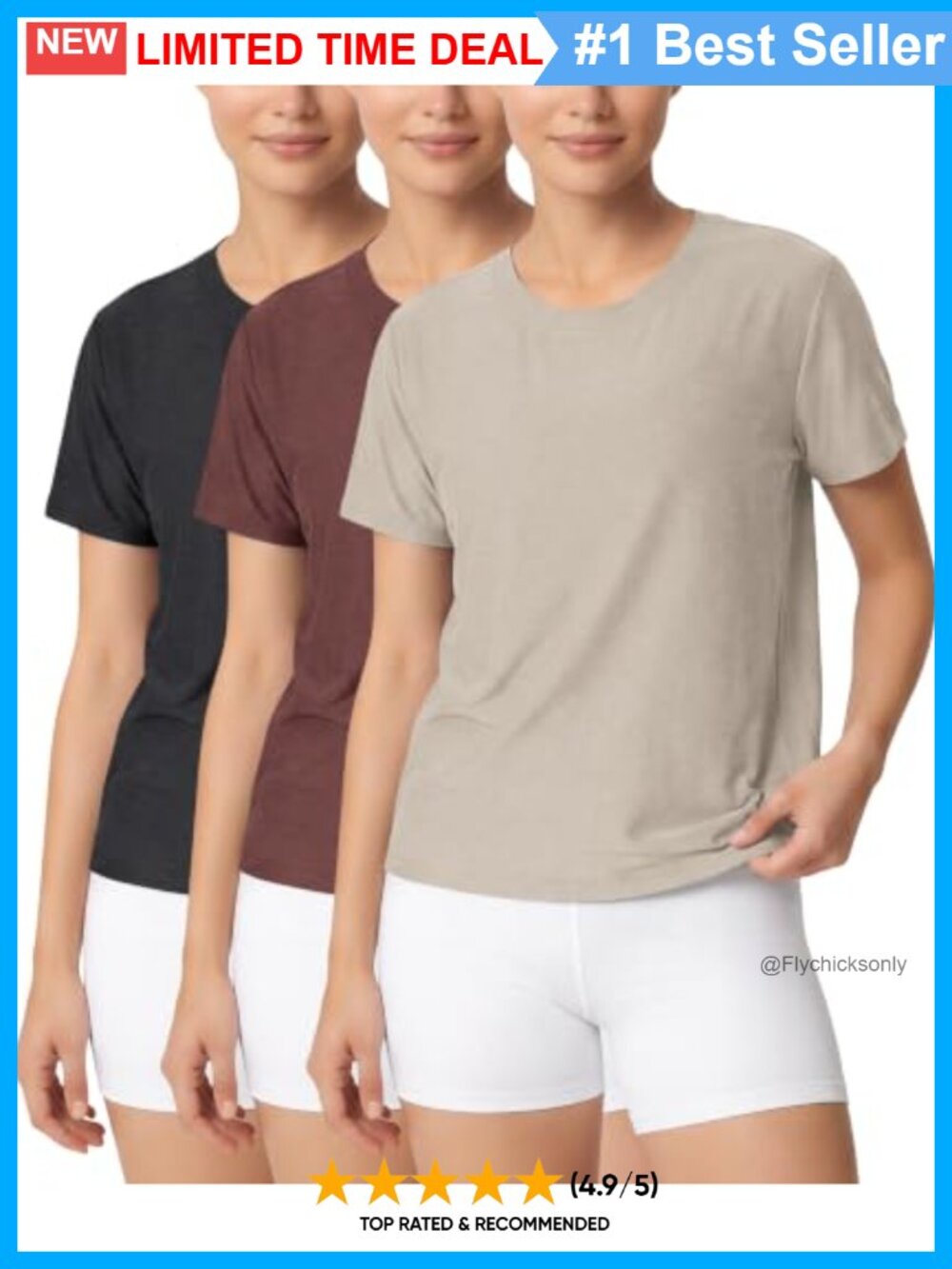 Women's Performance Crew Neck Short Sleeve Tee Relaxed Fit Moisture Wicking